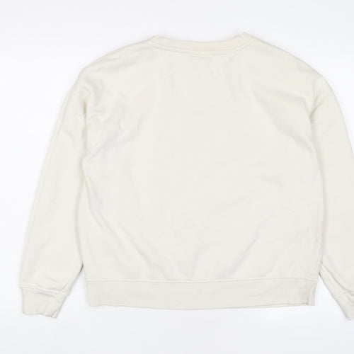 Disney Womens Ivory Cotton Pullover Sweatshirt Size S Pullover - Mickey Mouse