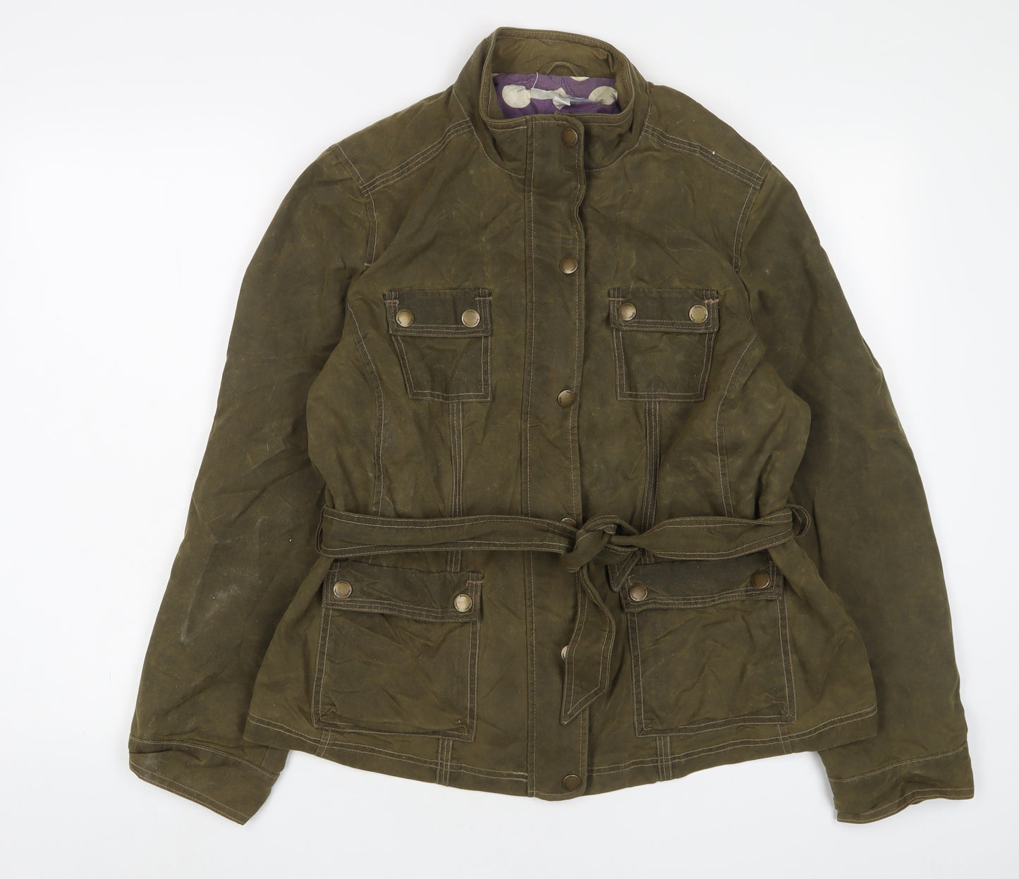 Boden Womens Green Jacket Size 18 Zip - Belted