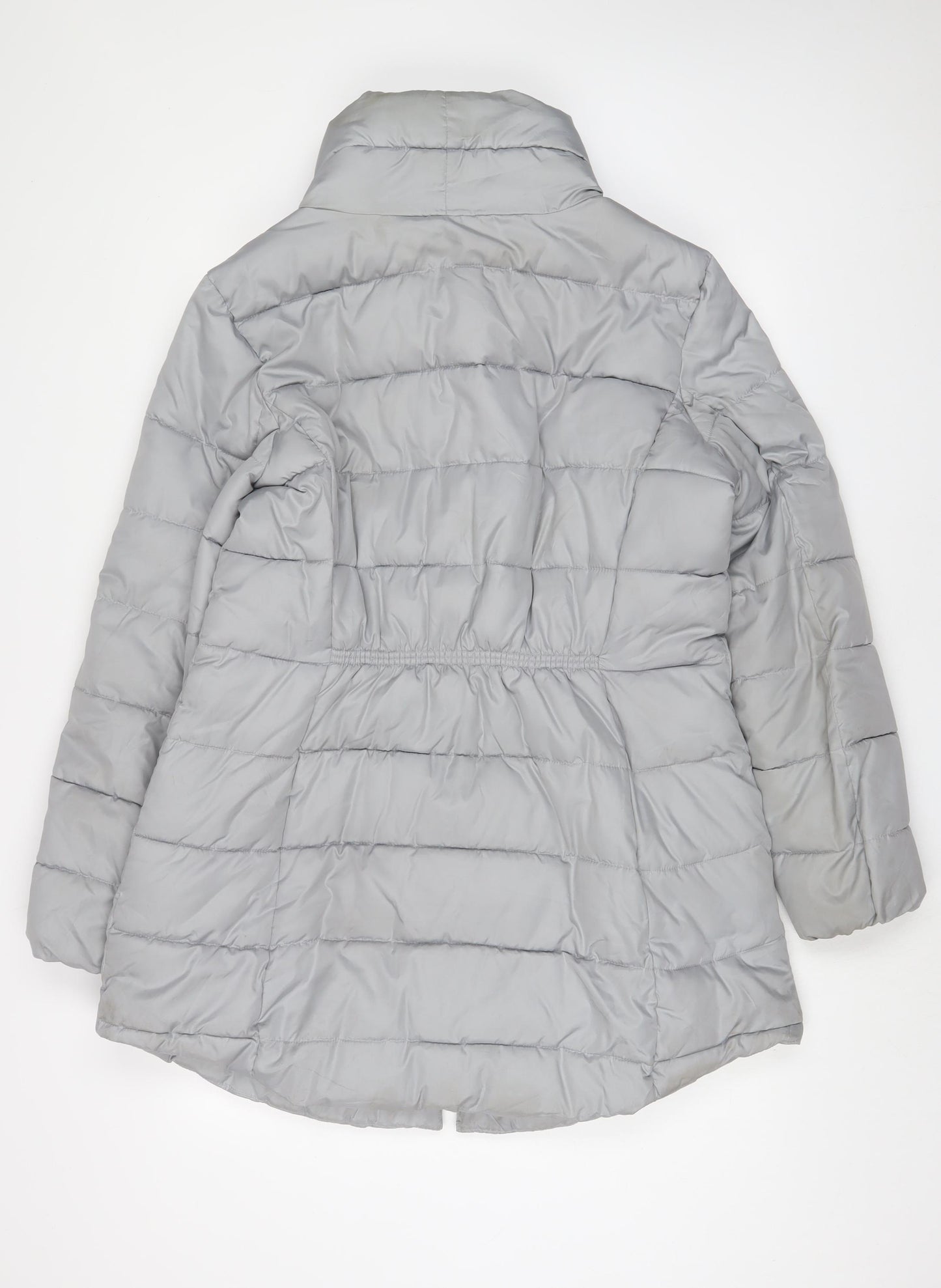 Gap Womens Grey Puffer Jacket Coat Size XL Zip