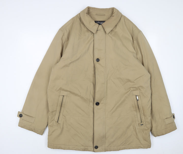 Bush Mens Beige Jacket Size L Zip