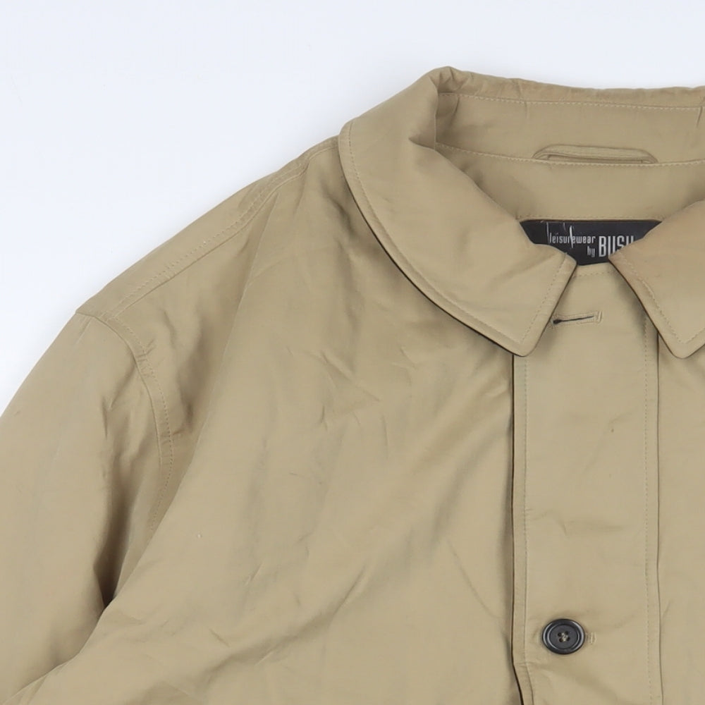 Bush Mens Beige Jacket Size L Zip