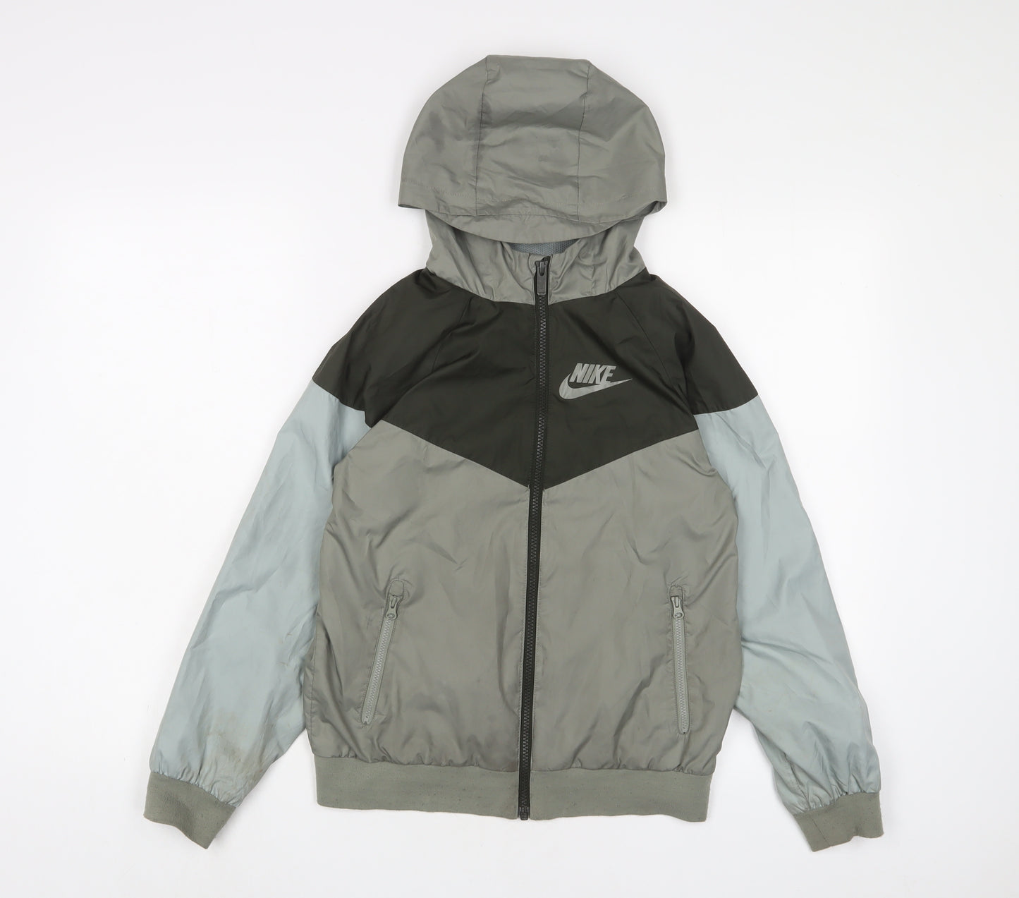 Nike Boys Multicoloured Geometric Jacket Size 10 Years Zip
