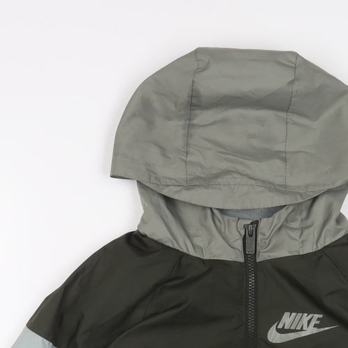 Nike Boys Multicoloured Geometric Jacket Size 10 Years Zip