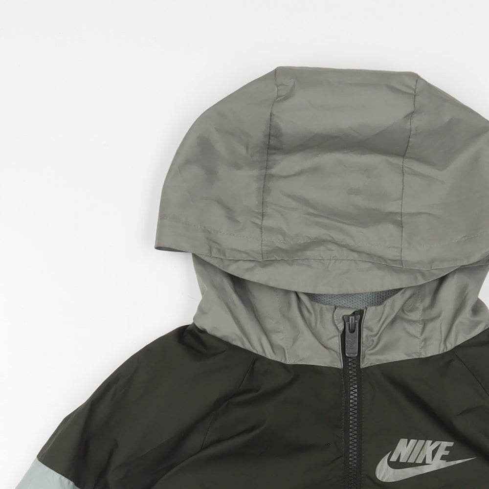 Nike Boys Multicoloured Geometric Jacket Size 10 Years Zip