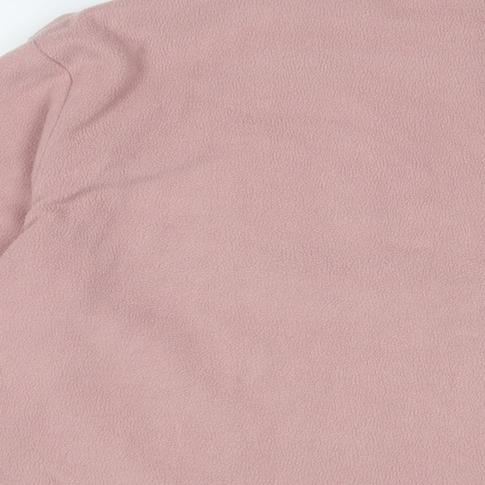 Regatta Womens Pink Polyester Pullover Sweatshirt Size 16 Zip - Logo, Embroidered