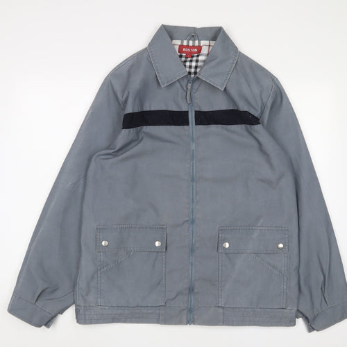 Boston Mens Blue Jacket Size L Zip