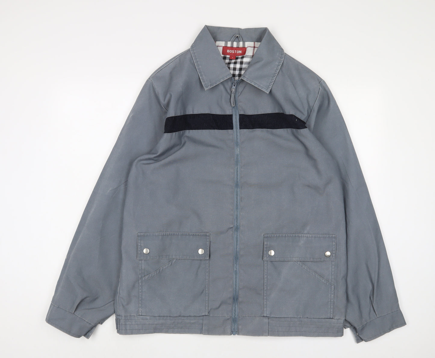 Boston Mens Blue Jacket Size L Zip