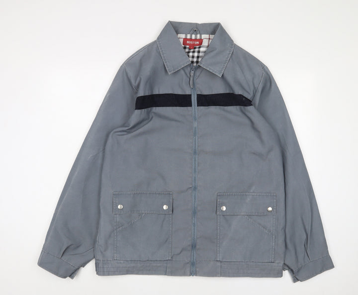 Boston Mens Blue Jacket Size L Zip