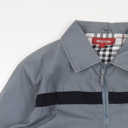 Boston Mens Blue Jacket Size L Zip