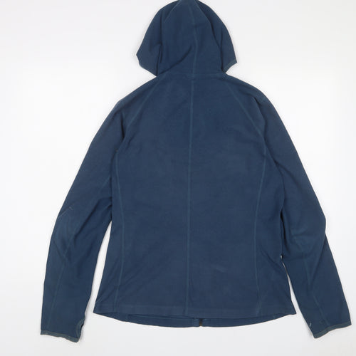 The North Face Womens Blue Jacket Size L Zip - Logo, Embroidered