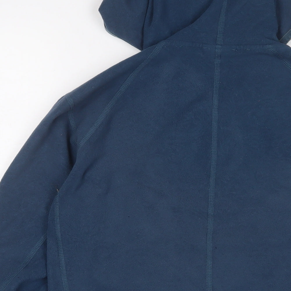 The North Face Womens Blue Jacket Size L Zip - Logo, Embroidered