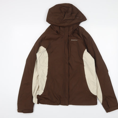 DECATHLON Womens Brown Jacket Coat Size M Zip