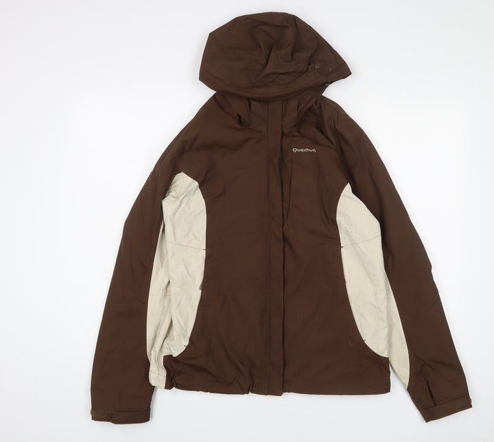 DECATHLON Womens Brown Jacket Coat Size M Zip