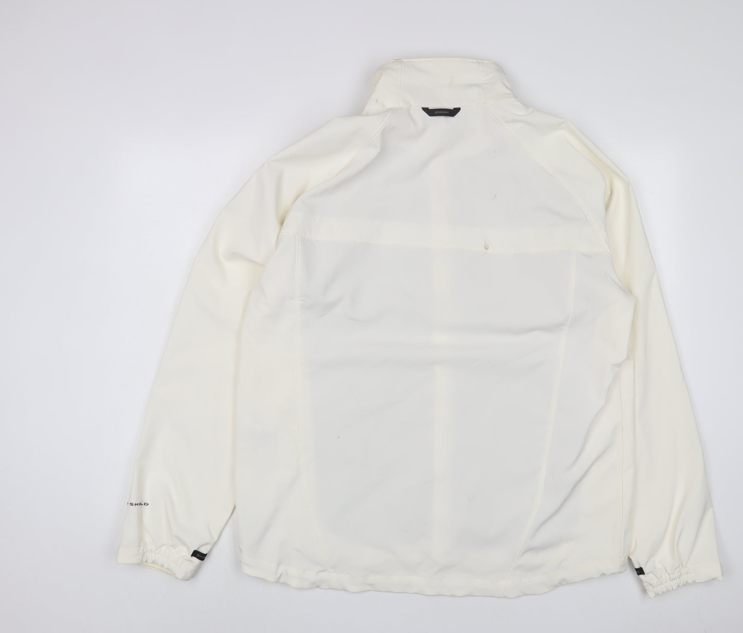 Columbia Mens Ivory Jacket Size L Zip - Logo
