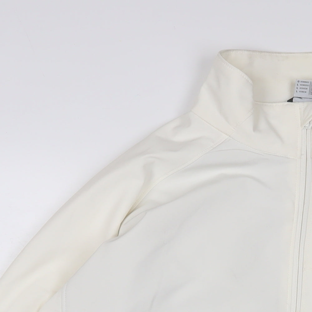 Columbia Mens Ivory Jacket Size L Zip - Logo