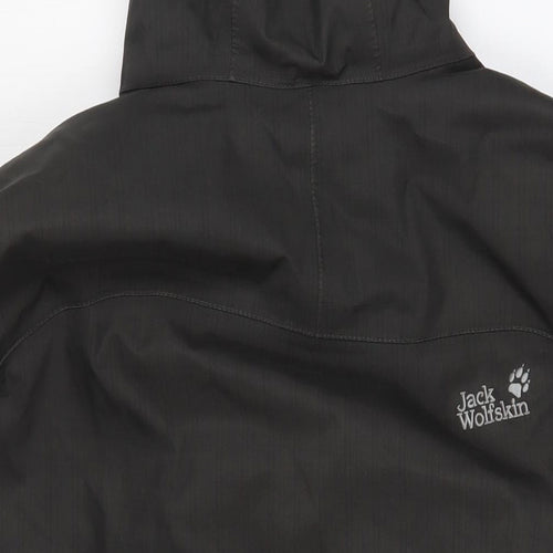 Jack Wolfskin Mens Grey Jacket Coat Size XL Zip - Logo, Embroidered