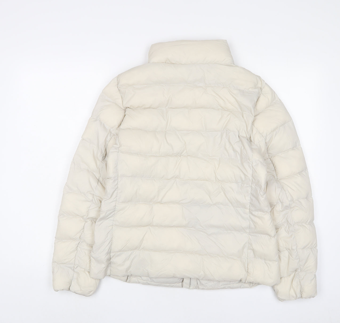 marks and Womens Ivory Puffer Jacket Jacket Size 12 Zip