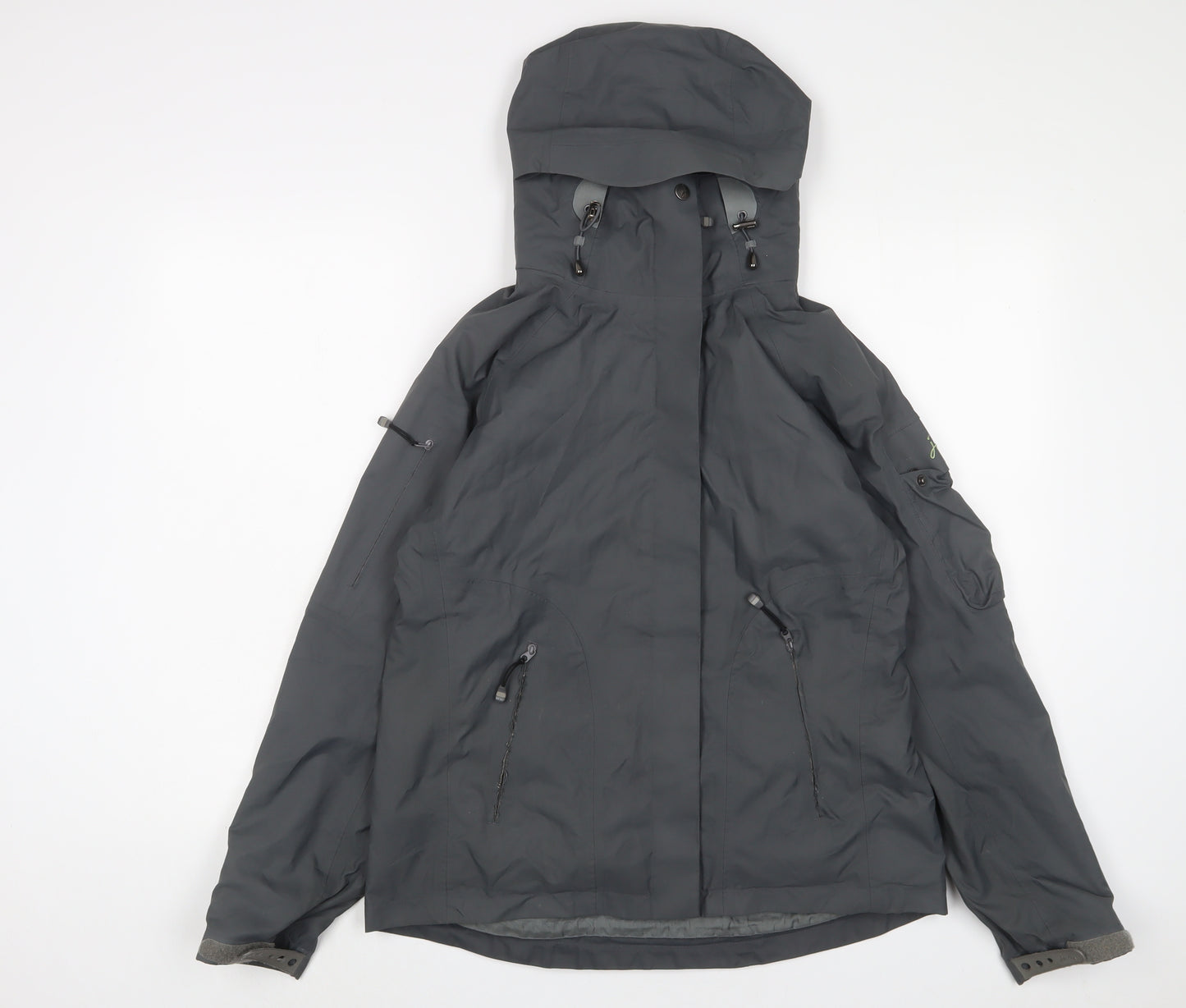 Joules Womens Grey Jacket Coat Size 8 Zip - Zip Pockets