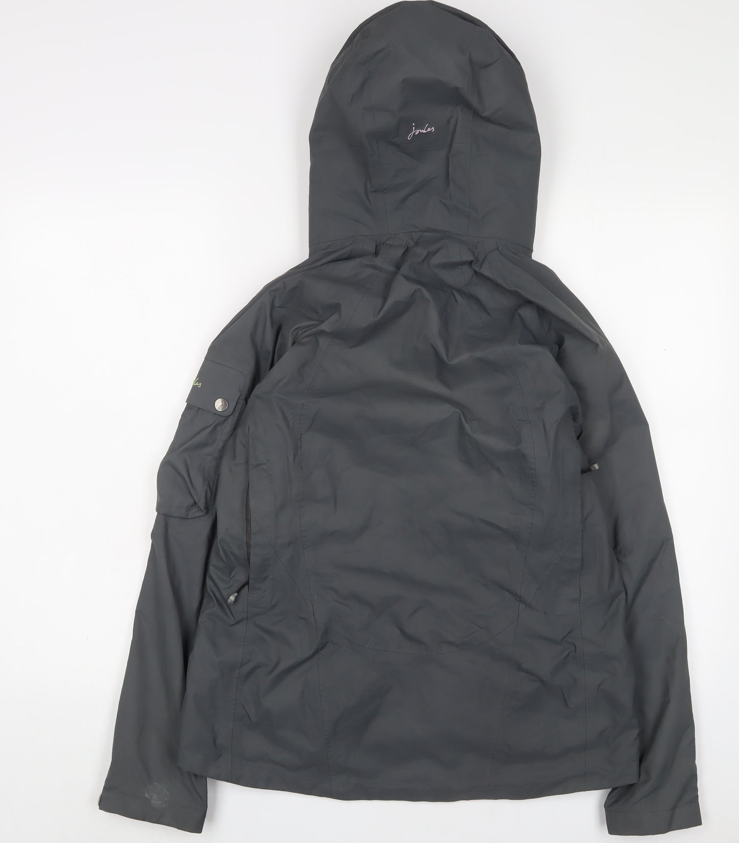 Joules Womens Grey Jacket Coat Size 8 Zip - Zip Pockets