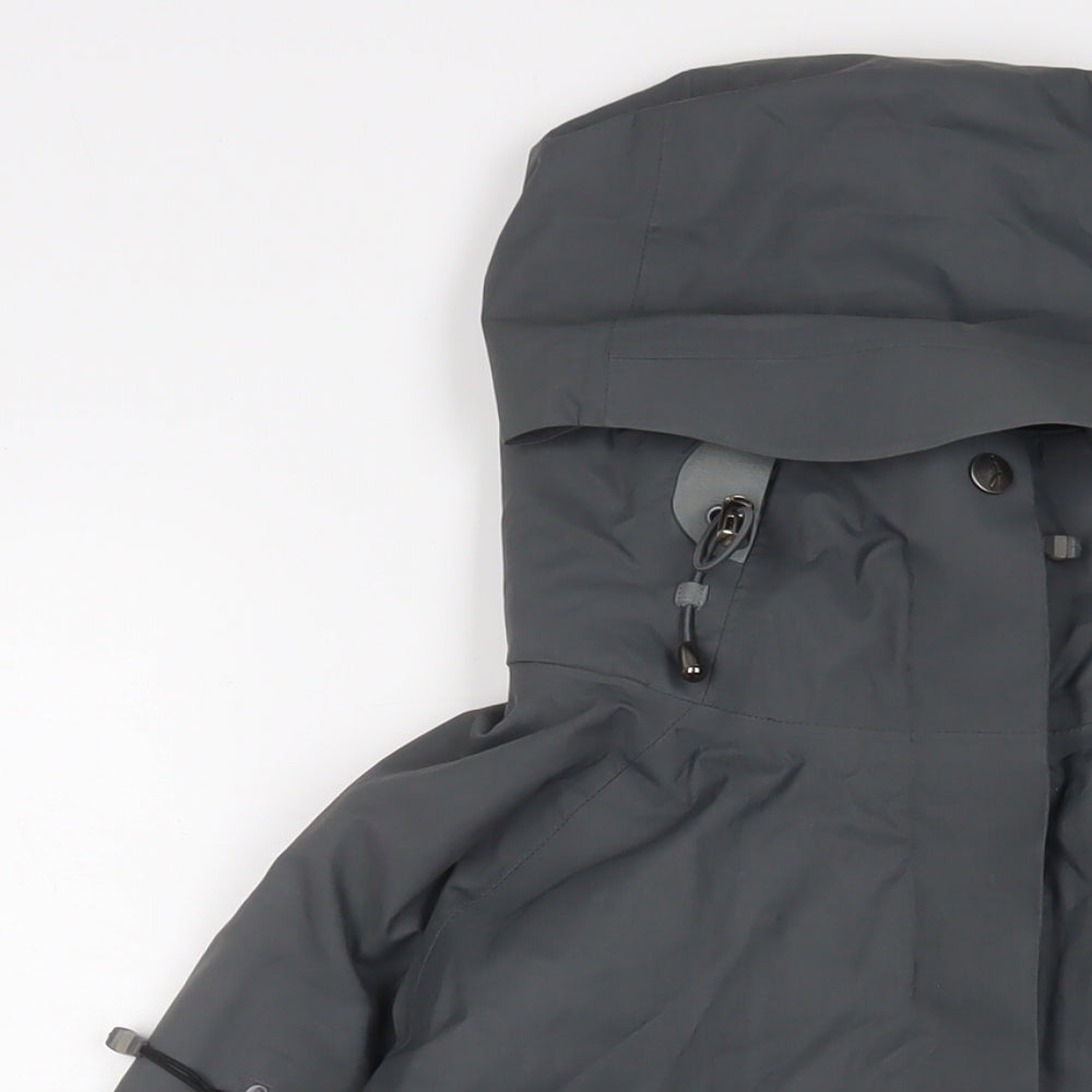 Joules Womens Grey Jacket Coat Size 8 Zip - Zip Pockets