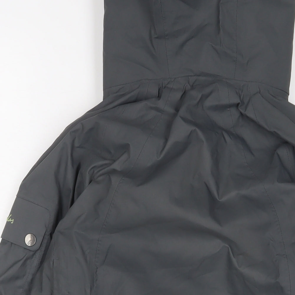Joules Womens Grey Jacket Coat Size 8 Zip - Zip Pockets