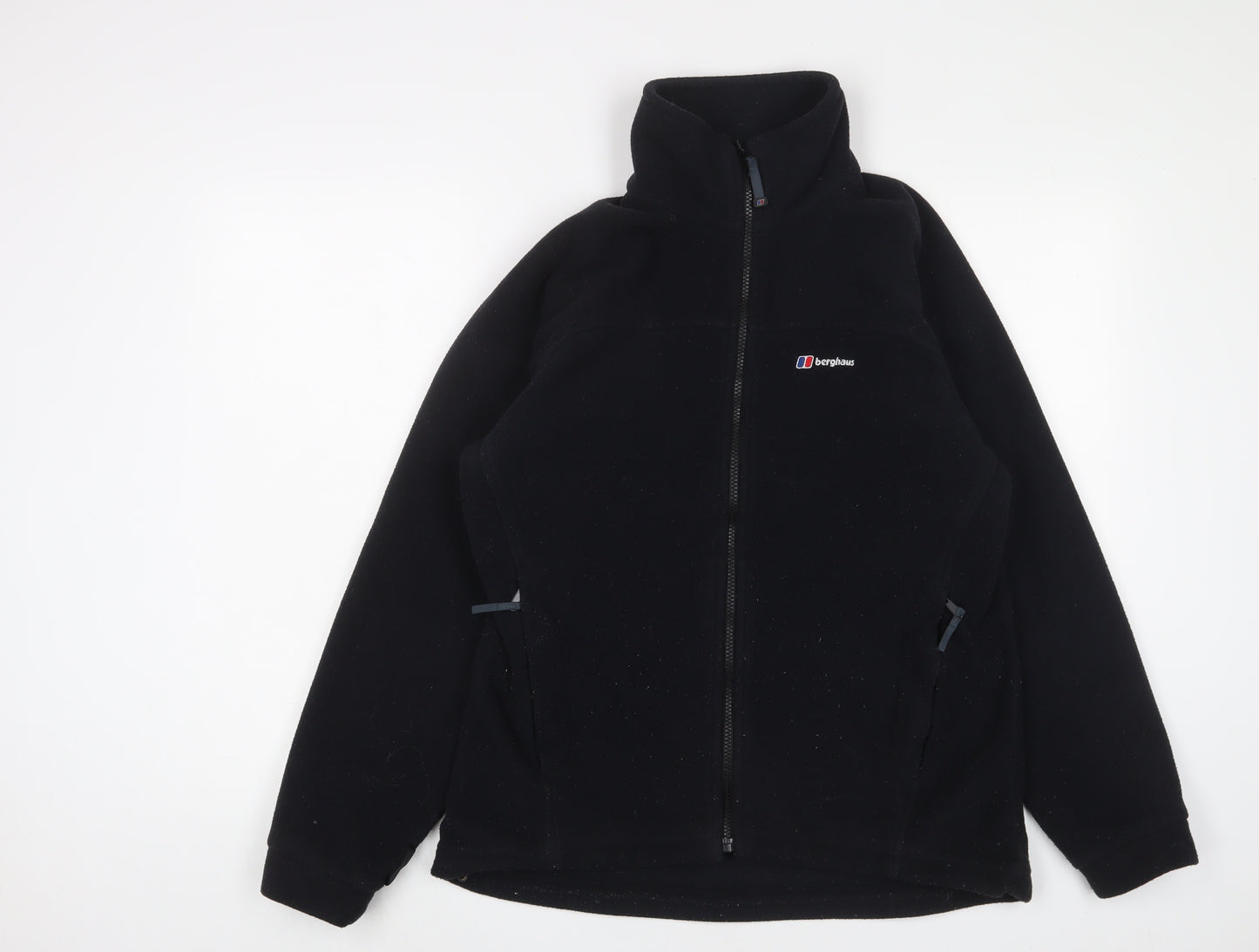 Berghaus Womens Black Jacket Size 14 Zip - Logo, Embroidered