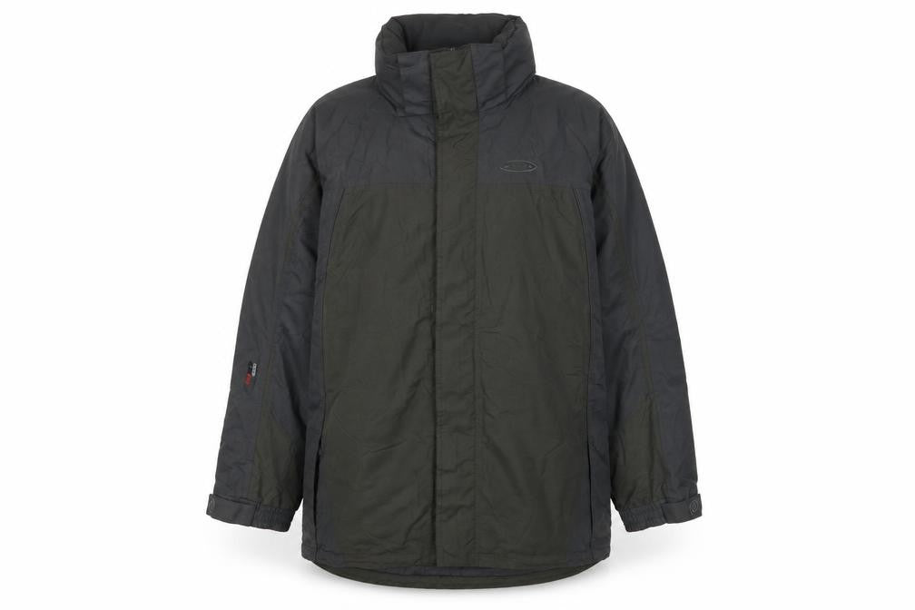 Front view of Mountain Life men’s green jacket coat, size XL, zip