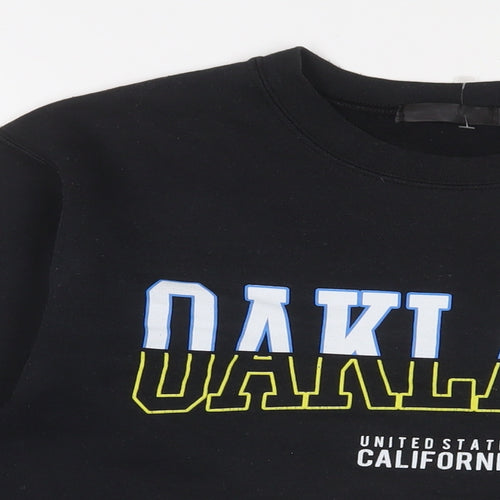 Missguided Womens Black Cotton Pullover Sweatshirt Size S Pullover - Oakland