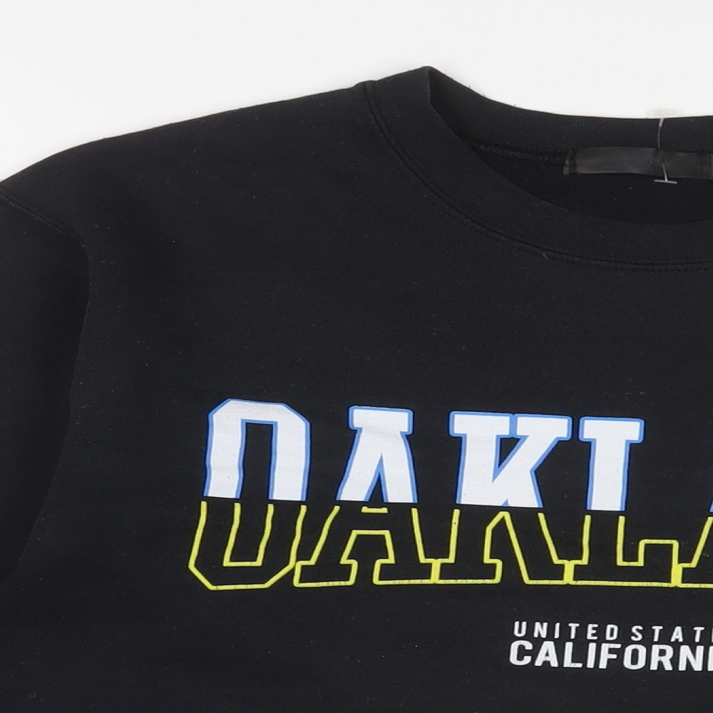 Missguided Womens Black Cotton Pullover Sweatshirt Size S Pullover - Oakland