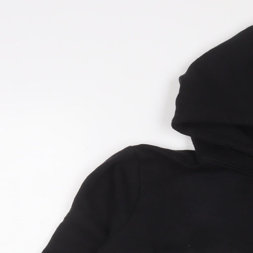 Hype Boys Black Cotton Pullover Hoodie Size 13 Years Zip