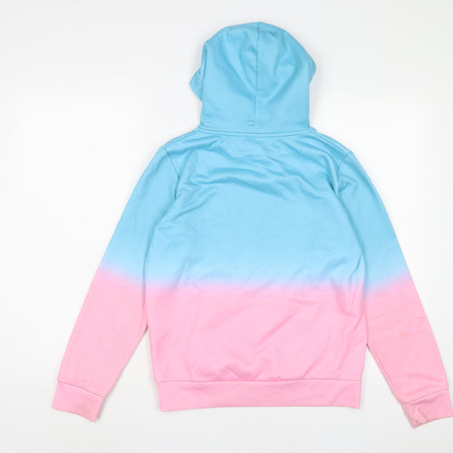 Hype Girls Blue Cotton Pullover Hoodie Size 13 Years Pullover