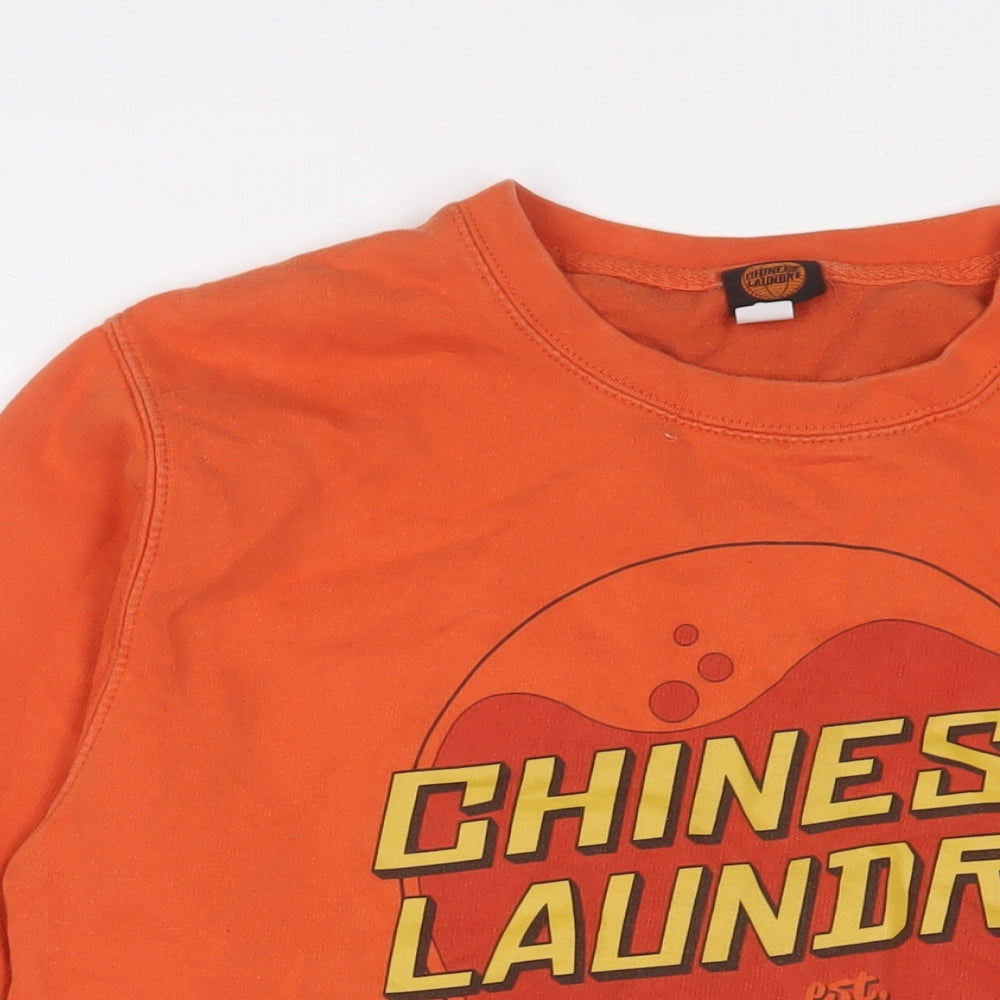Chinese Laundry Mens Orange Cotton Pullover Sweatshirt Size M
