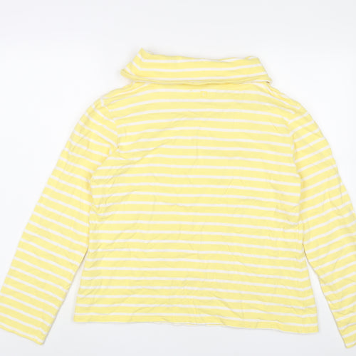 Mountain Warehouse Womens Yellow Striped Cotton Pullover Sweatshirt Size 14 Pullover - Embroidered