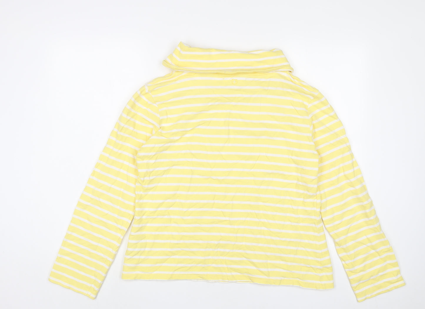 Mountain Warehouse Womens Yellow Striped Cotton Pullover Sweatshirt Size 14 Pullover - Embroidered