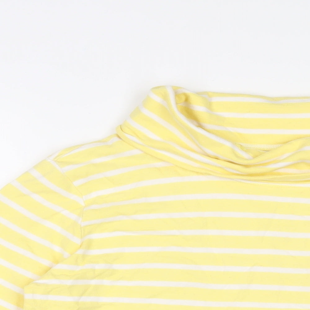 Mountain Warehouse Womens Yellow Striped Cotton Pullover Sweatshirt Size 14 Pullover - Embroidered