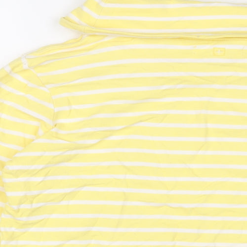 Mountain Warehouse Womens Yellow Striped Cotton Pullover Sweatshirt Size 14 Pullover - Embroidered