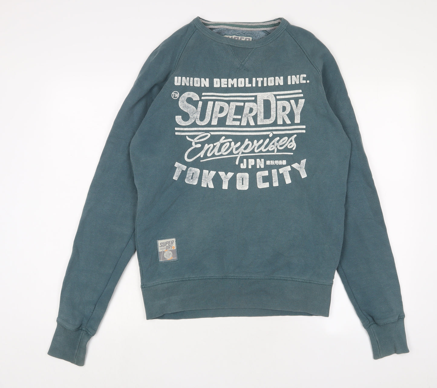 Superdry Mens Blue Cotton Pullover Sweatshirt Size M