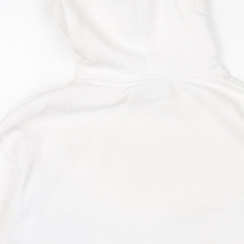 Closure Womens White Cotton Pullover Hoodie Size 10 Pullover - Logo