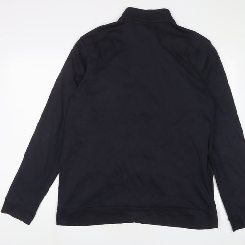 HUGO BOSS Mens Blue Cotton Full Zip Sweatshirt Size 2XL