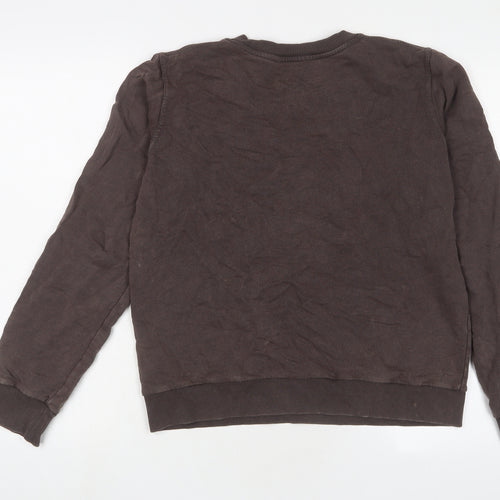 Zara Womens Brown Cotton Pullover Sweatshirt Size S Pullover - Spalding