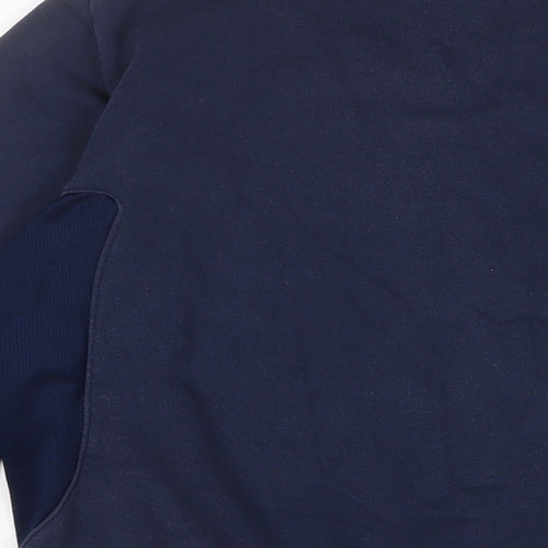 adidas Mens Blue Cotton Pullover Sweatshirt Size S