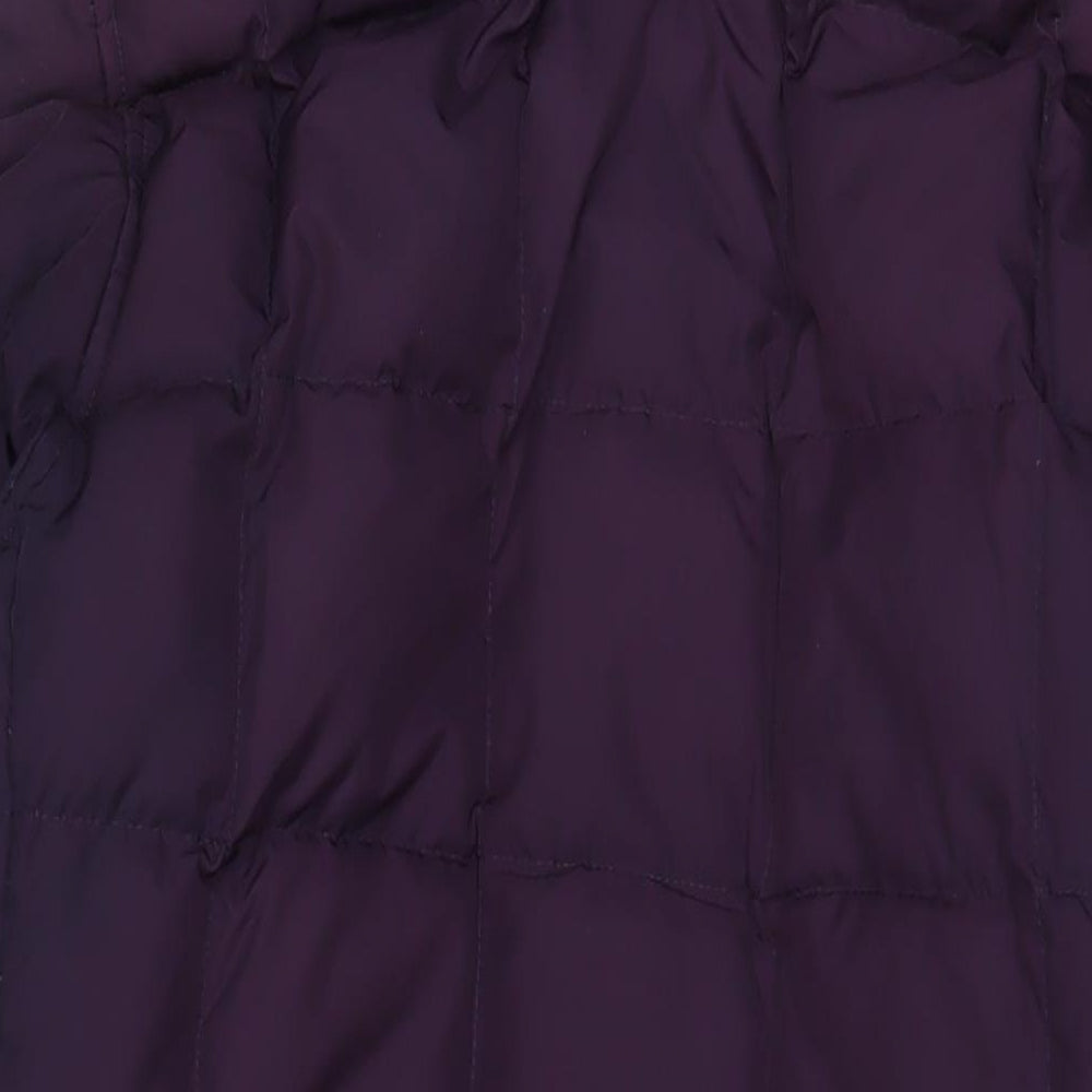 Landsend Womens Purple Quilted Coat Size L Zip