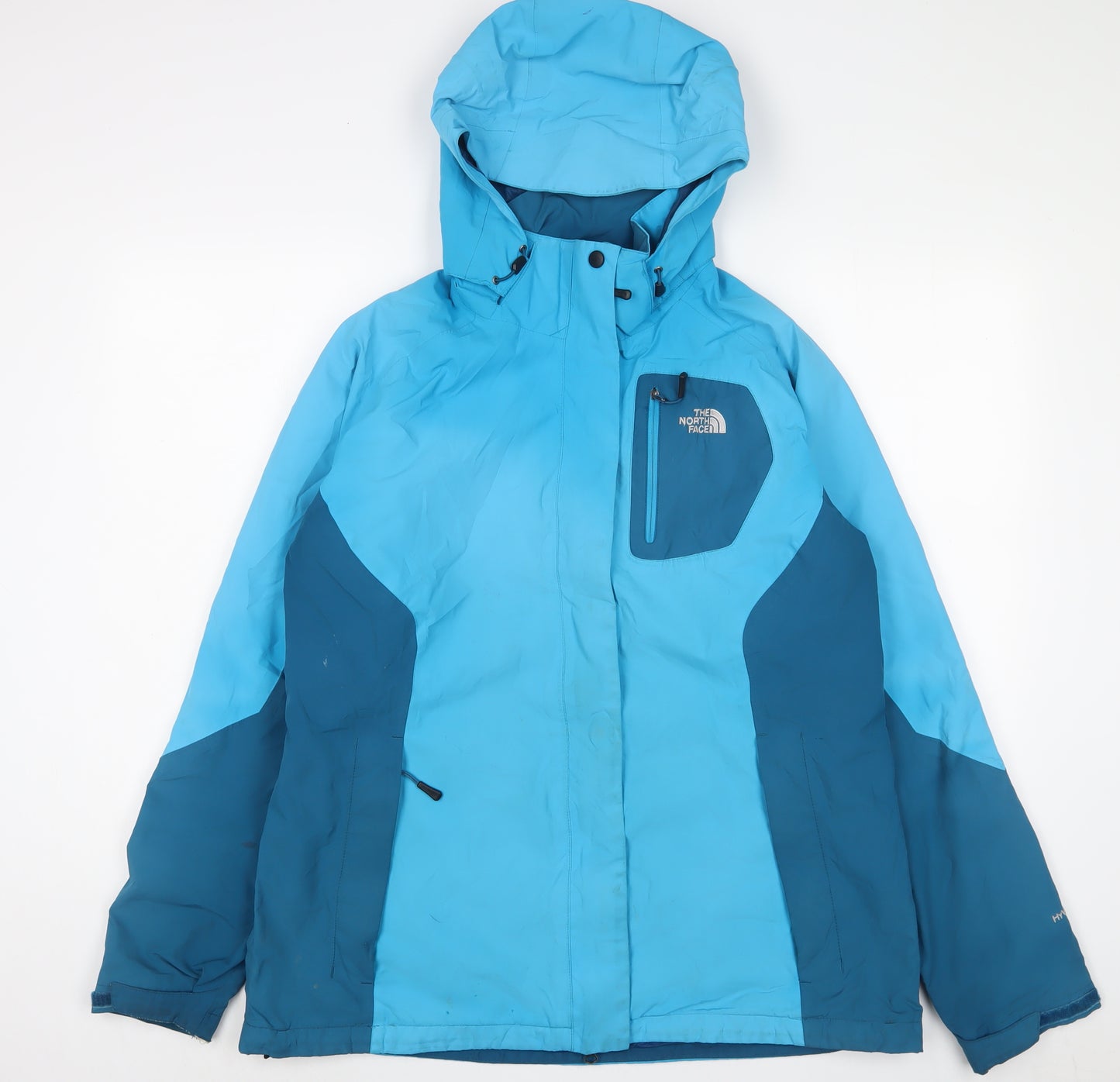 The North Face Womens Blue Jacket Size XL Zip - Logo, Embroidered