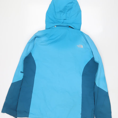 The North Face Womens Blue Jacket Size XL Zip - Logo, Embroidered