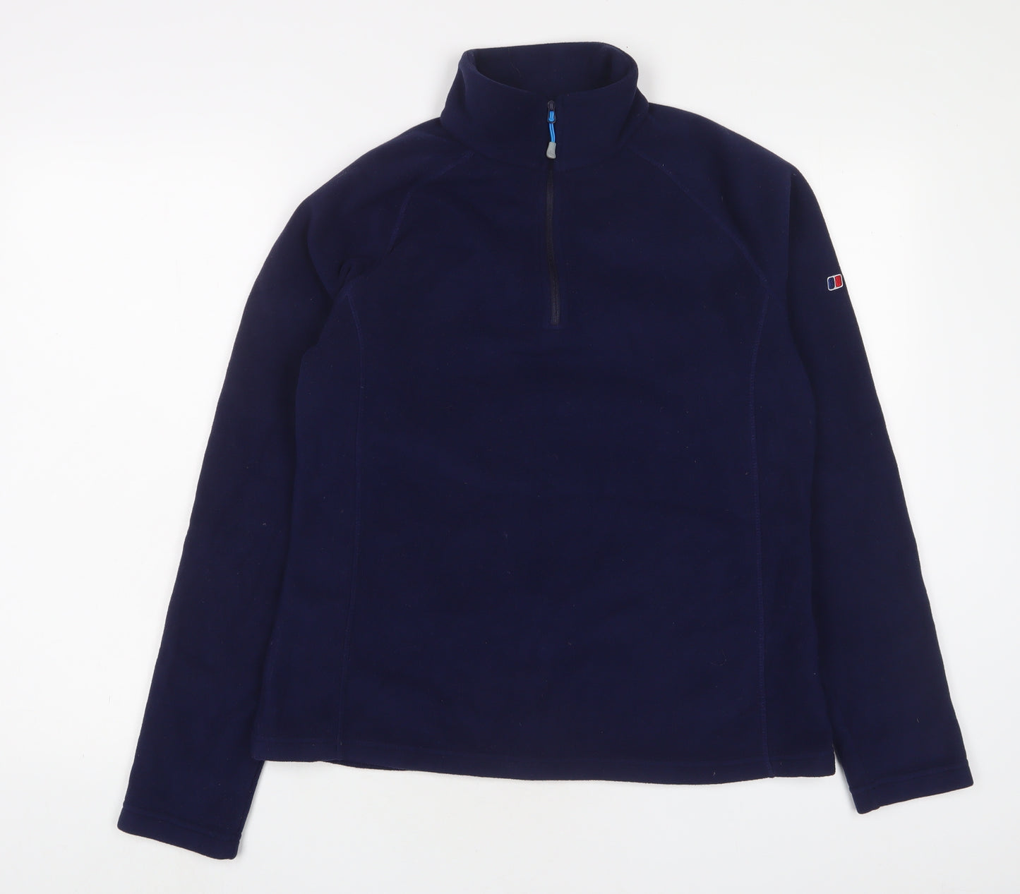 Berghaus Womens Blue Polyester Pullover Sweatshirt Size 14 Zip - Logo, Embroidered