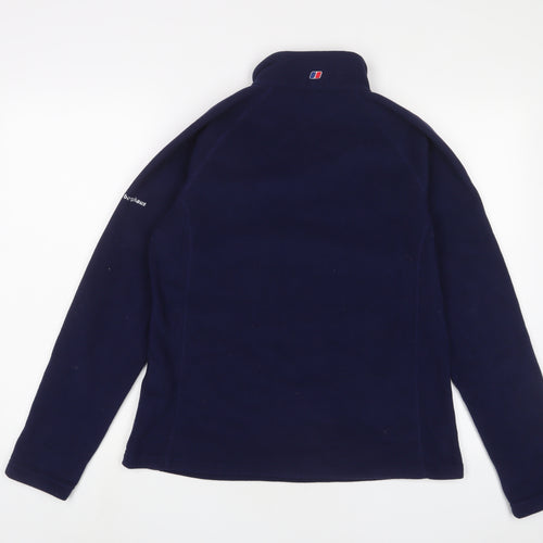 Berghaus Womens Blue Polyester Pullover Sweatshirt Size 14 Zip - Logo, Embroidered
