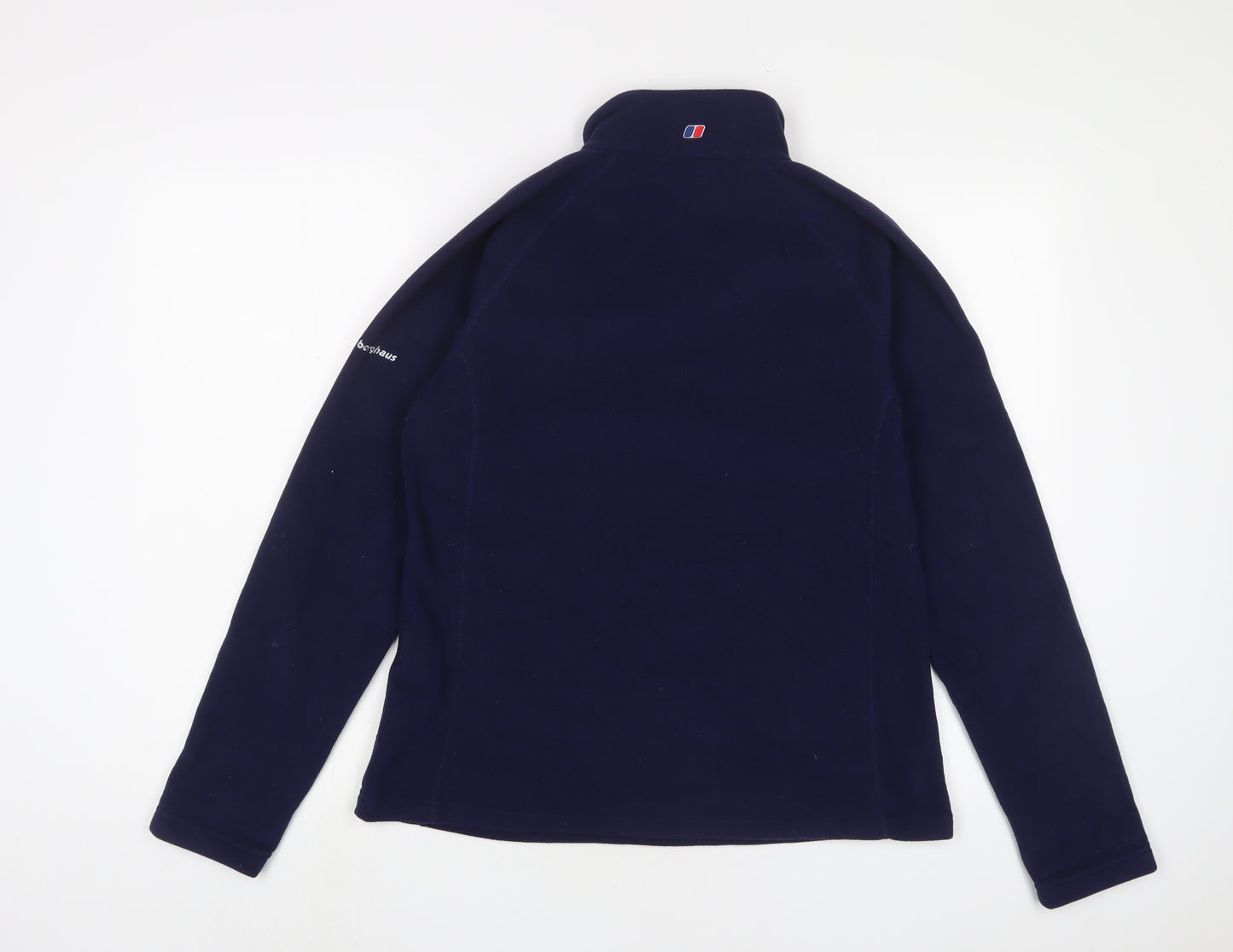 Berghaus Womens Blue Polyester Pullover Sweatshirt Size 14 Zip - Logo, Embroidered