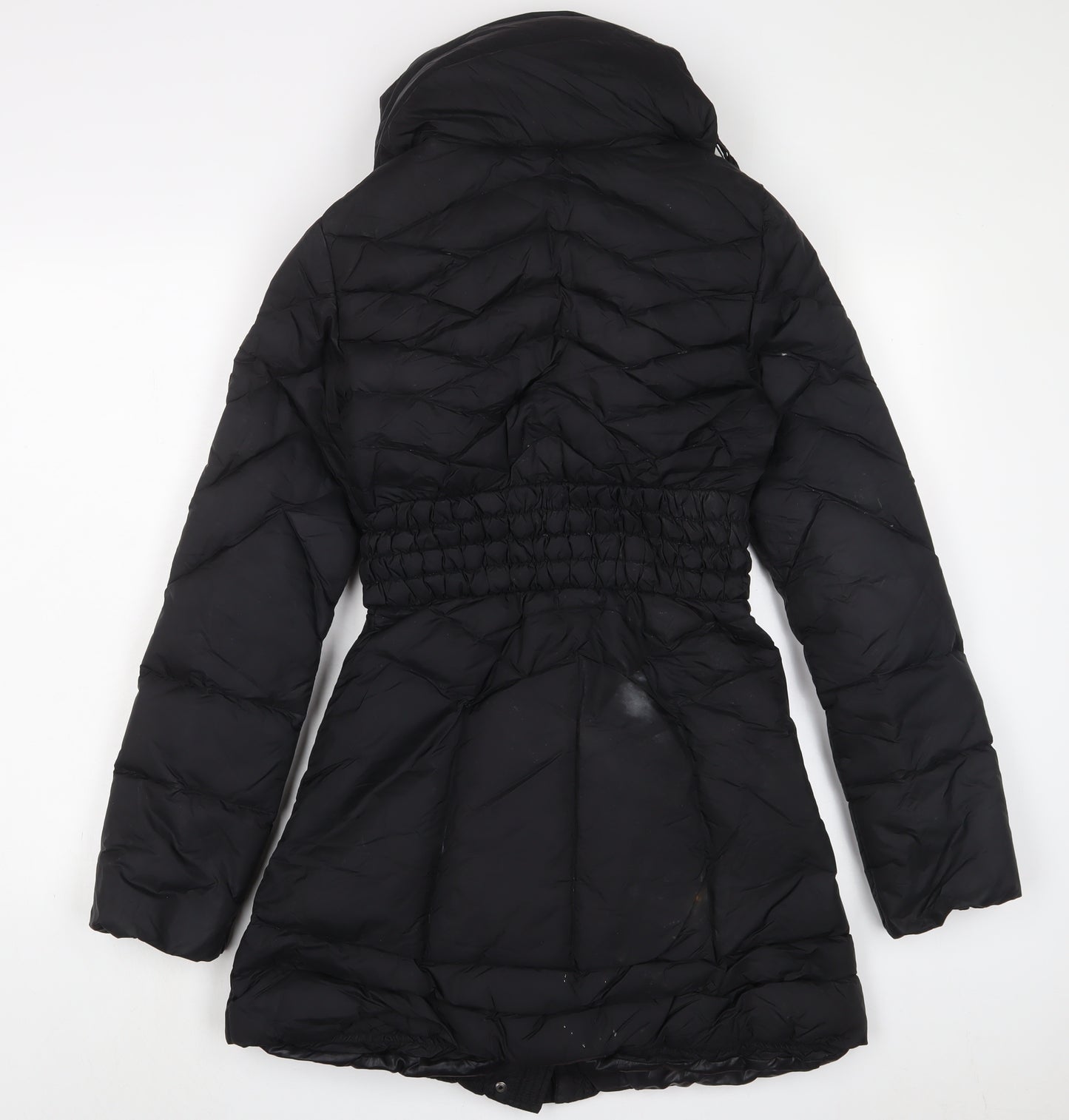 GUESS Womens Black Puffer Jacket Coat Size XS Zip - Zip Pockets