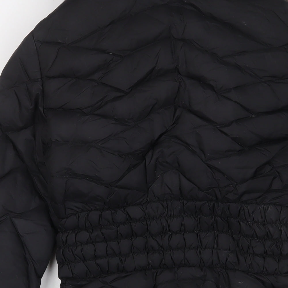 GUESS Womens Black Puffer Jacket Coat Size XS Zip - Zip Pockets