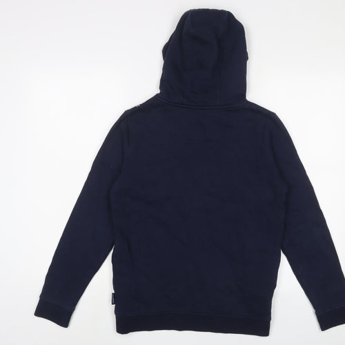 Ben Sherman Boys Blue Cotton Pullover Hoodie Size 12-13 Years Pullover - Logo
